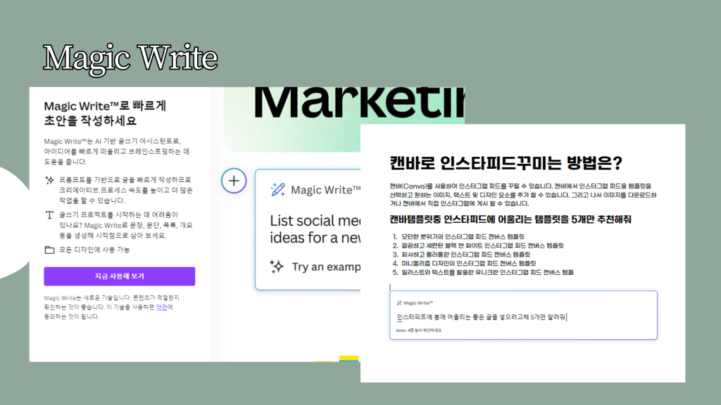 캔바 PPT 사용법 및 canva 새로운 Magic 기능 8가지