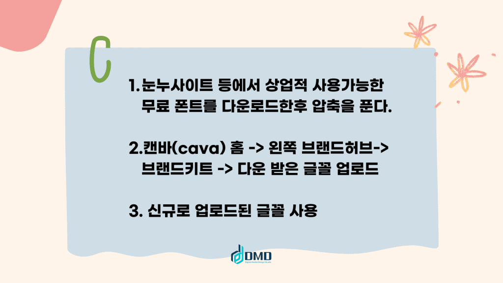 무료 폰트 다운로드와 Canva에서 외부폰트 설치 방법