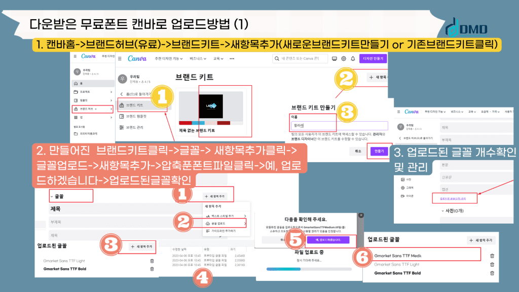 무료 폰트 다운로드와 Canva에서 외부폰트 설치 방법