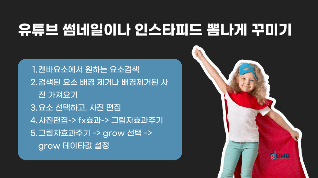 캔바 사용법, canva 활용|유튜브 썸네일 이미지 외각선 테두리 만드는 법